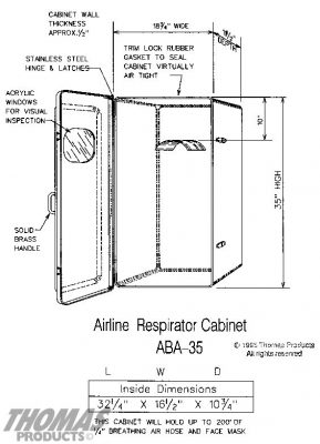 Safety Equipment Cabinets Model ABA-35 drawing
