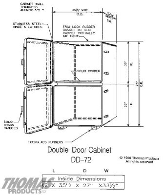 Large Storage Equipment Cabinets Model DD-72 drawing