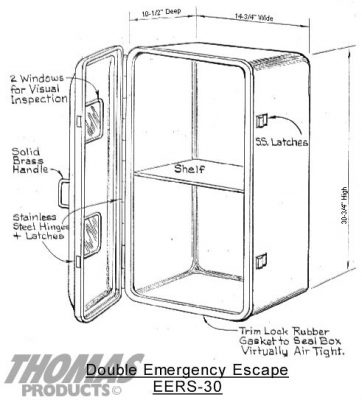 Safety Equipment Cabinets Model EERS-30 drawing