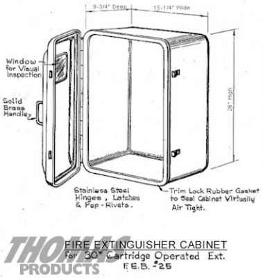 Fire Extinguisher Cabinets Model FEB-25 drawing