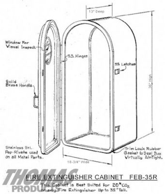 Fire Extinguisher Cabinets Model FEB-35R drawing