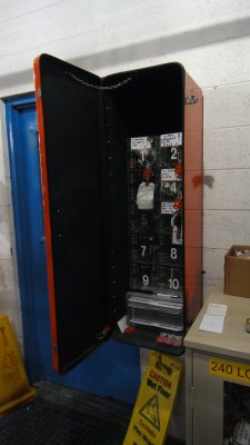 Lockout Tag-out Cabinets Model LOC-3 in use