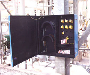 Lock Storage Cabinets Model LS-1 Open Blue Case