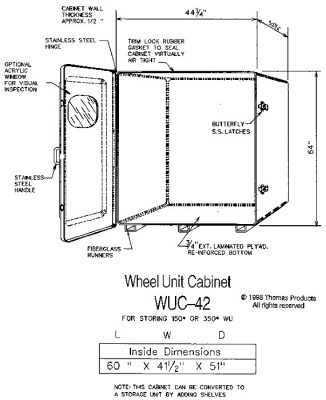 Fire Extinguisher Cabinets Model WUC-42 drawing